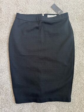 Abercrombie & Fitch Black Cotton Blend High-Waist Zip Pencil Skirt NWT